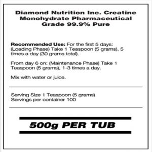 Creatine Monohydrate DNI 500g DNI-creatine-500g